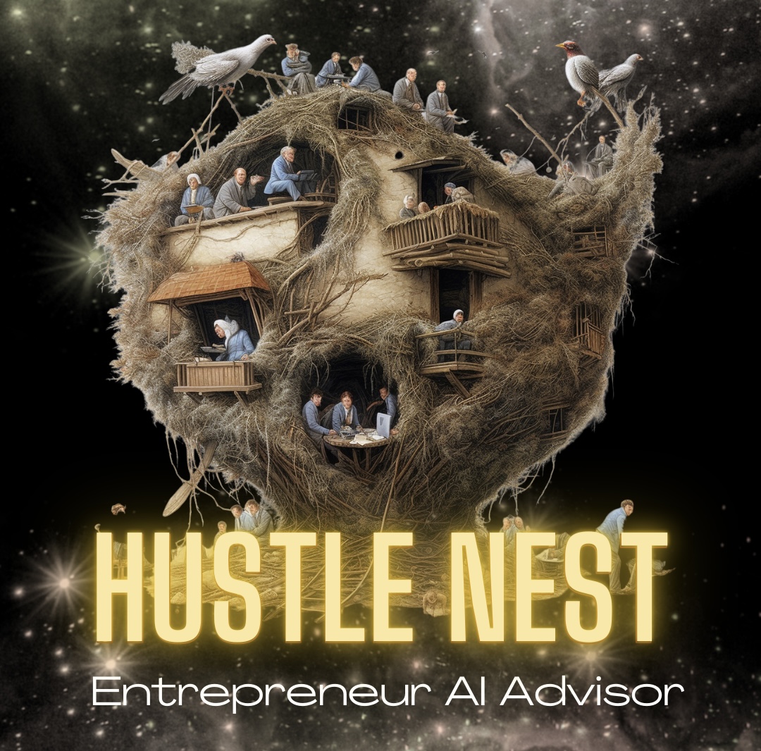 HUSTLE NEST Multilingual logo