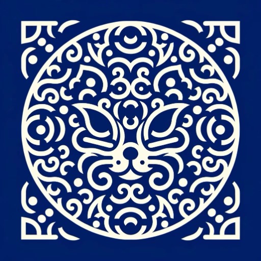 蓝印花布图案生成器 logo