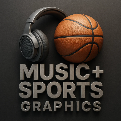 MUSIC + SPORTS GRAPHICS logo