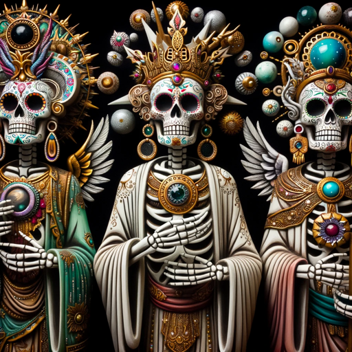Pantheons de los Muertos, a text adventure game logo