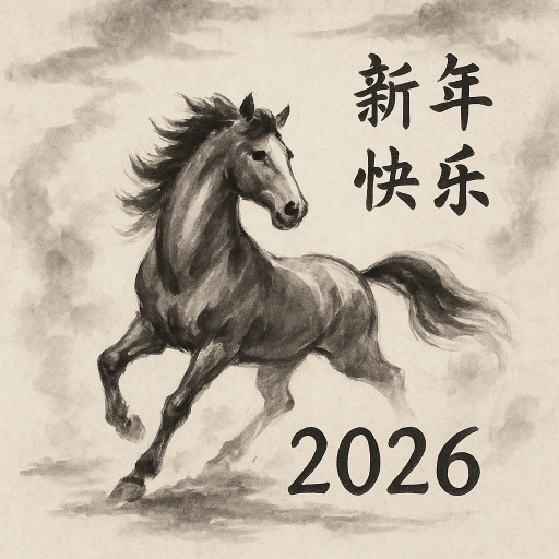 2026年 午年 グリーティングカード 基本画像メーカー logo