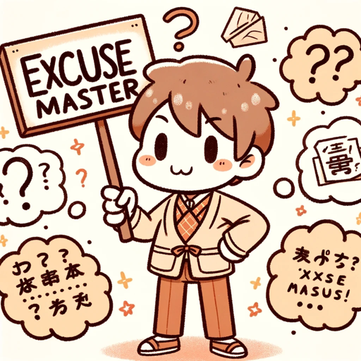 言い訳マスターにょろ君 logo