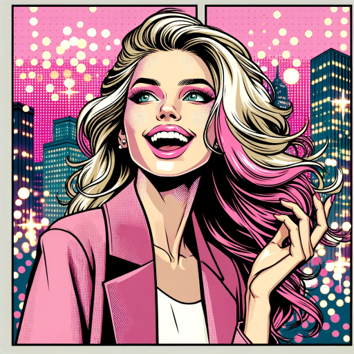 Iconic Pink Pop Art logo