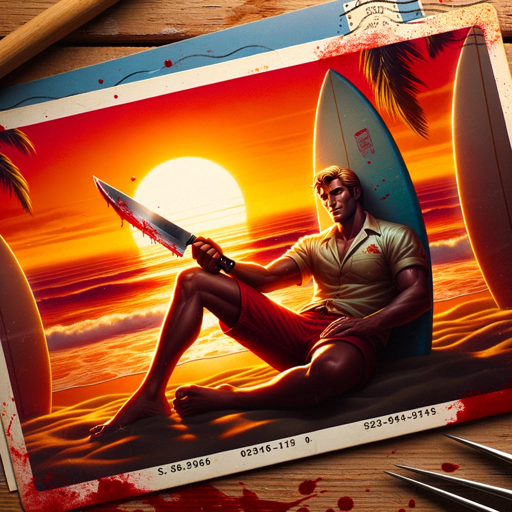 Murders in Paradise, a text adventure game logo