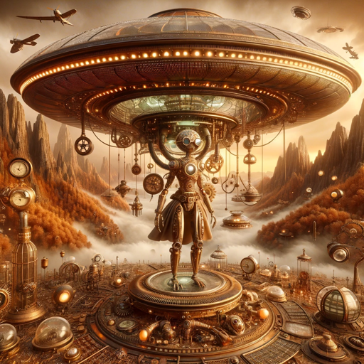 Steampunk Aliens, a text adventure game logo