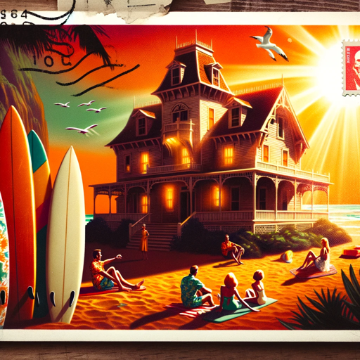 Hauntings in Paradise, a text adventure game logo