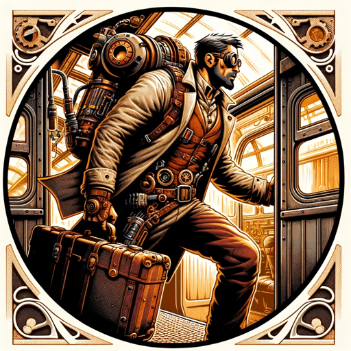 Steampunk Drifter, a text adventure game logo