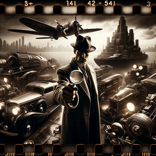 Dieselpunk Detective, a text adventure game logo