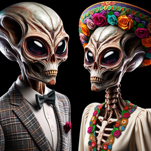 Aliens de los Muertos, a text adventure game logo