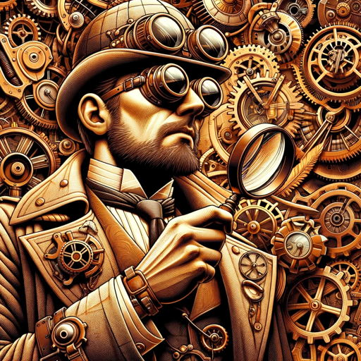 Steampunk Detective, a text adventure game logo