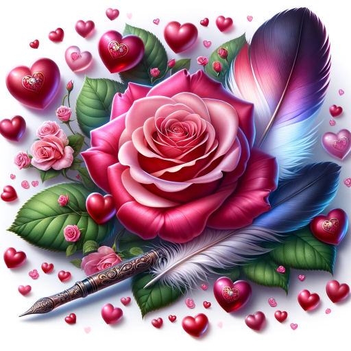 Sweet Romantic Words with Emojis 🌺 logo