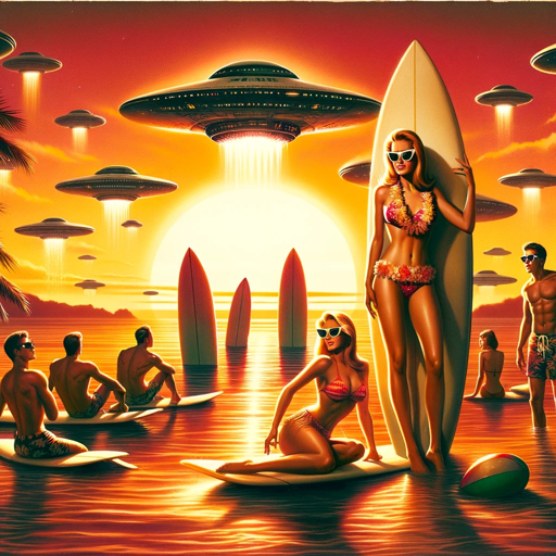 Aliens in Paradise, a text adventure game logo