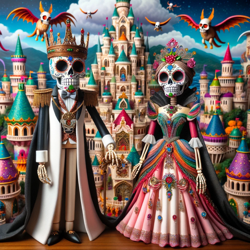 Kingdoms de los Muertos, a text adventure game logo