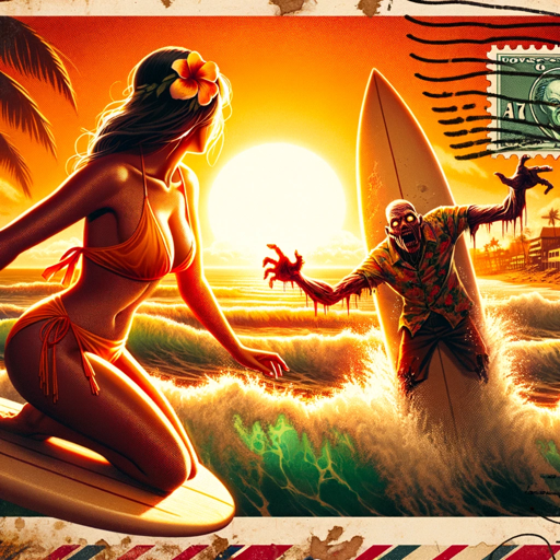 Zombies in Paradise, a text adventure game logo