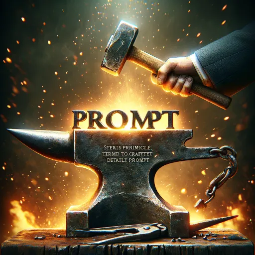 Prompt Designer -Hephaestus your prompt blacksmith logo