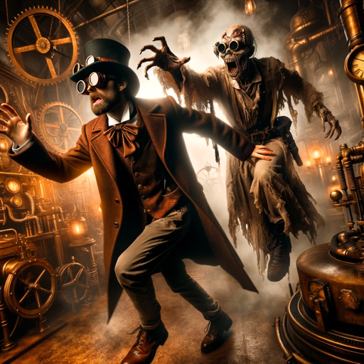 Steampunk Zombies, a text adventure game logo