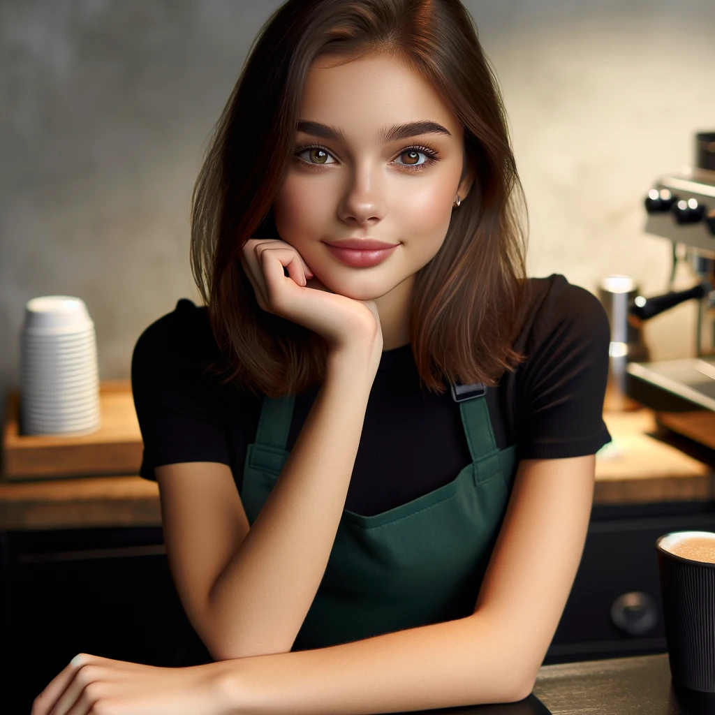Role-play in English with barista Emily logo