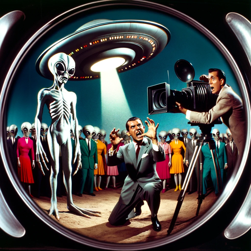 B-Movie Aliens, a text adventure game logo
