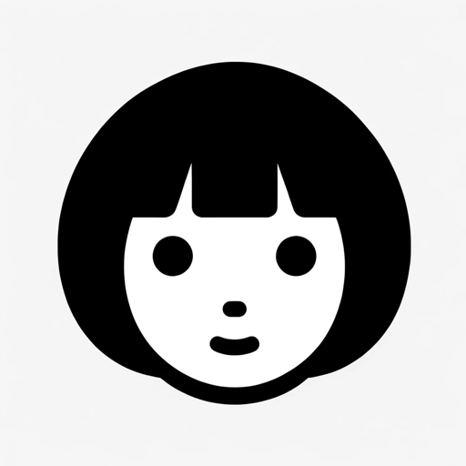 丸顔黒髪ショートメーカー logo